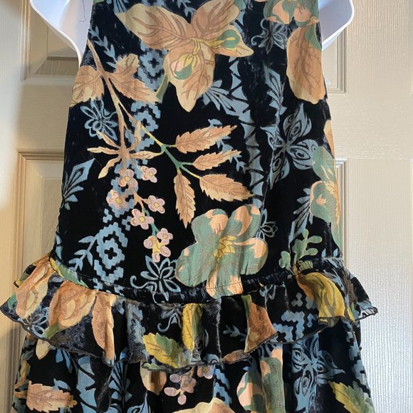 Chelsea and Violet Burnout Velvet Mini Dress with Ruffle - Picture 9 of 9